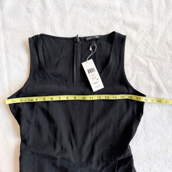 Eileen Fisher Cropped Sleeveless Black Jumpsuit Wide Leg Style Size XS - Picture 3 of 15